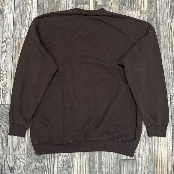 🔥🏈 Vintage CLEVELAND BROWNS NFL Embroidered Fleece CREWNECK Size XL - EXCELLEN - Picture 9 of 9